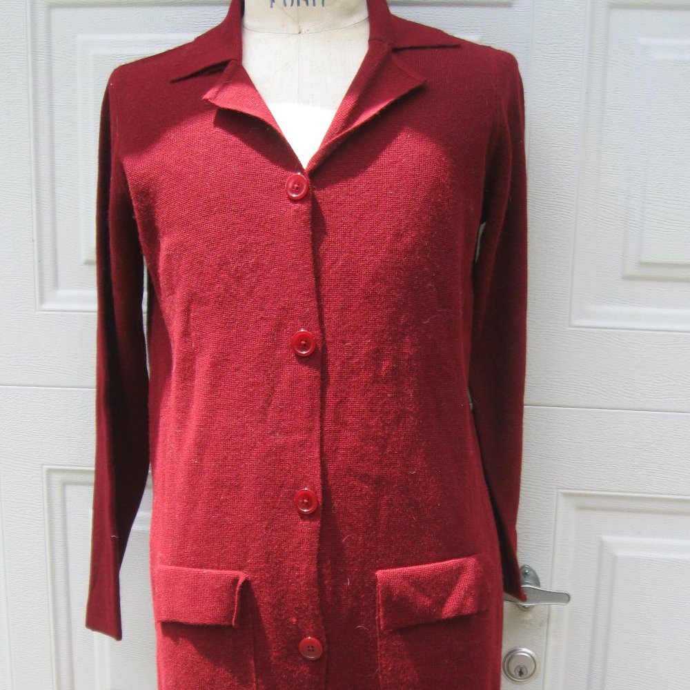 Size M Jessica Holbrook cranberry maxi sweater